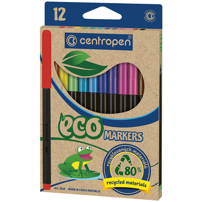 Фломастери CENTROPEN 2560/12 Еко, набір 12 шт.